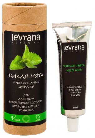 Крем для лица Дикая Мята, мужской (50 мл), Levrana